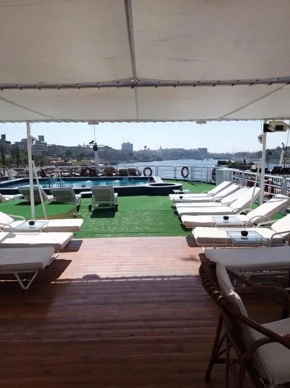 Sun deck of the MS King Tut I Nile Cruise Nile cruise